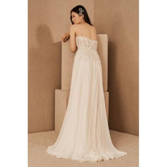 BHLDN Jenny Yoo Marianna Marabella Wedding Gown Size 12 NEW - Picture 2 of 16